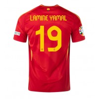 Camiseta España Lamine Yamal #19 Primera Equipación Replica Eurocopa 2024 mangas cortas